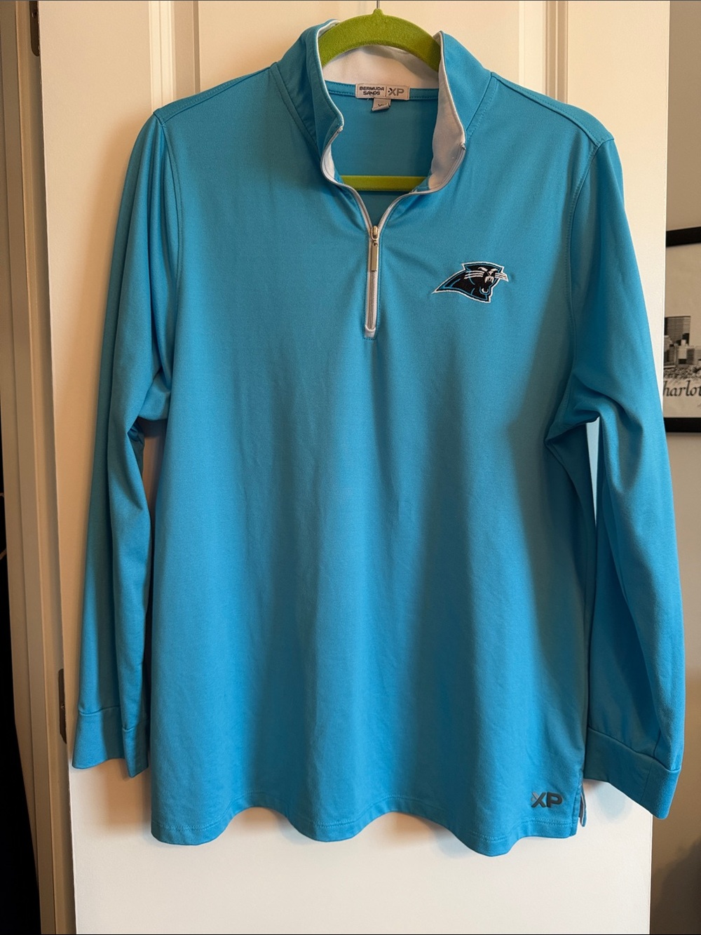 Carolina Panthers Ladies 1/4 zip top